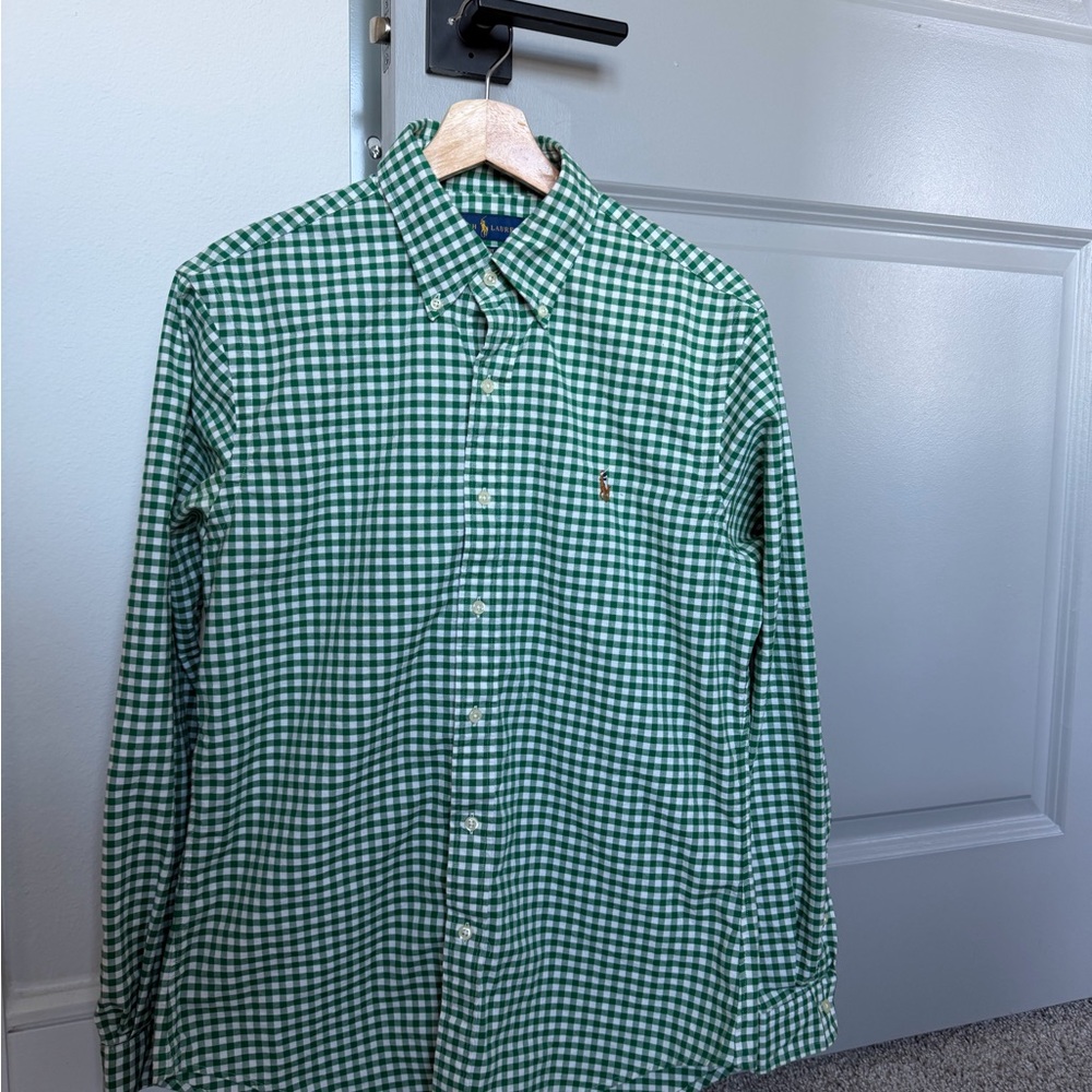 Ralph Lauren Green Checkered Men's Shirt